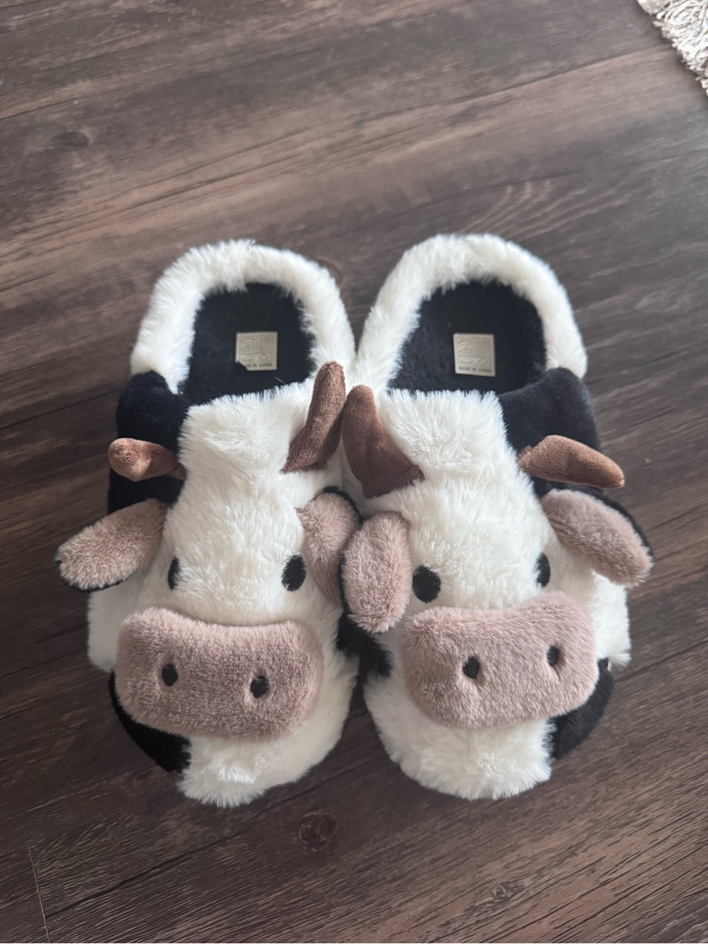Cozy cow slippers